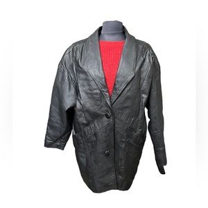 Vintage 90’s leather trench coat